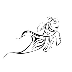 Line art fish