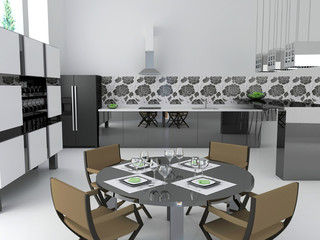 Interior of modern kitchen