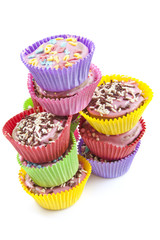Colorful cup cakes