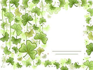 Card with Shamrock Design