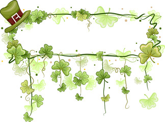 Fototapeta premium Shamrock Vine Frame