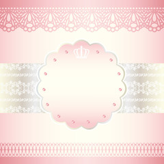 lace background card pink