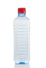 Naklejka premium Water bottle against white background