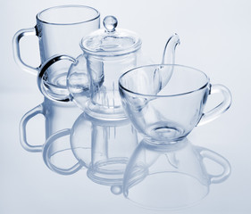Glass dishes for tea