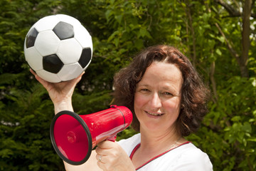 Mit Megafon