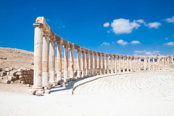 Colonnade Street in Jerash, Jordan