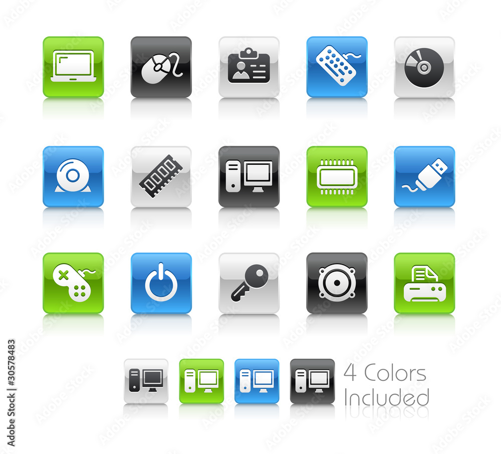 Poster computer & devices // the vector file includes 4 colors