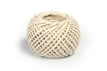 Ball of string, isolated on white.