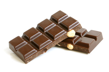 Chocolate pieces with nuts