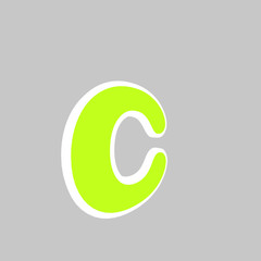 Eco font letter. Vector illustration.