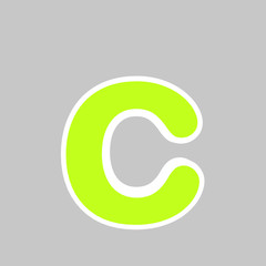 Eco font letter. Vector illustration.