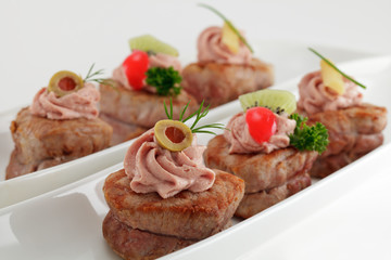 Schweinefiletmedaillon mit Leberwurstcreme