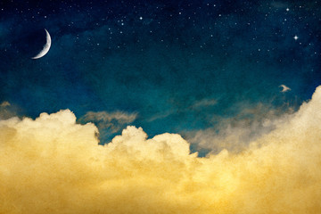 Obraz na płótnie Canvas Księżyc i Cloudscape