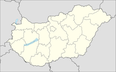 Fototapeta premium Hungary Map