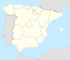 Fototapeta na wymiar Spain map