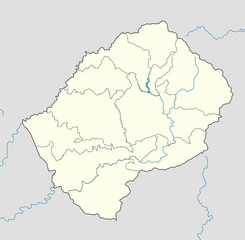Fototapeta na wymiar Lesotho map