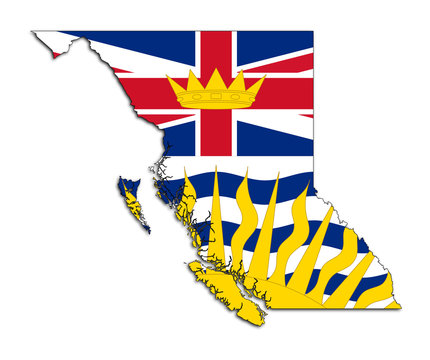British Columbia Map Flag