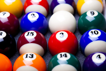 Billiard ball close up
