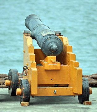 An Old Naval Gun guarding the Harbor.