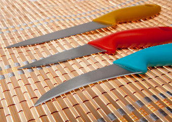 Set of kitchen knifes