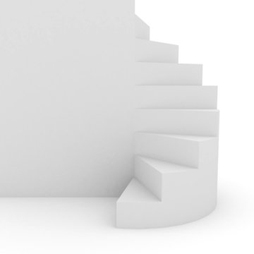 White stair over background