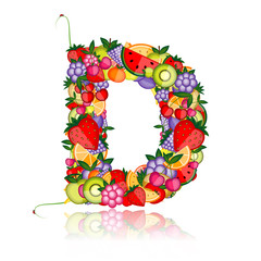 Fruit letter for your design. See others in my gallery