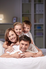 Fototapeta premium Family with children