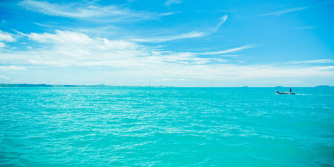 Blue sea and clouds