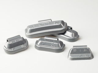 Different pieces of zinc weight