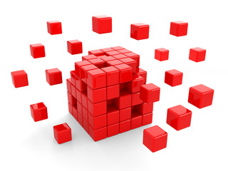 Red cubes