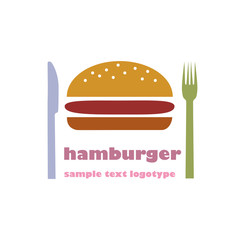 Logo hamburger, fast food # Vector