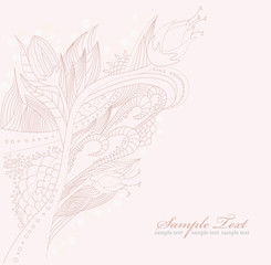 Obraz premium Floral doodle background