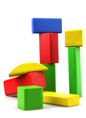 Wooden building blocks