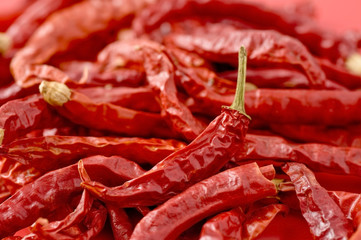 複数の唐辛子のアップ