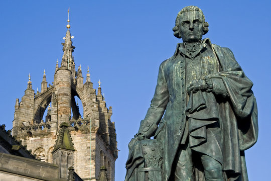 Adam Smith, Monument and St Giles Cathedral Edinburgh