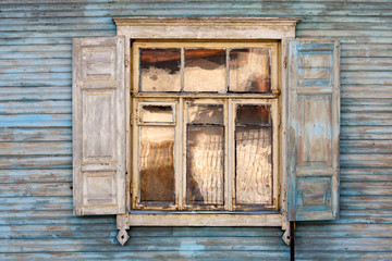 Obraz na płótnie Canvas Old window on a wall
