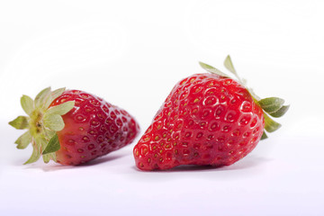 isolated strawberries