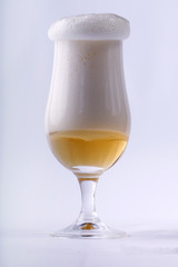 filling a glass of beer