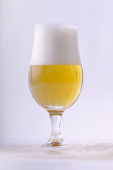 filling a glass of beer