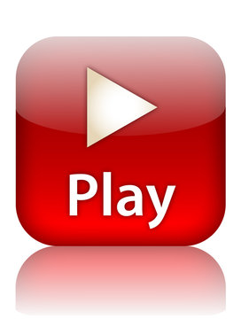 PLAY Web Button (watch video view live media player launch icon)