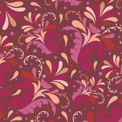 Floral ornamental wallpaper