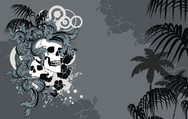 hawaiian skull background2