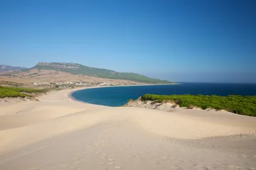 Foto auf Acrylglas Strand Bolonia, Tarifa, Spanien Sanddünen über dem Strand von Bolonia