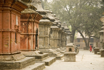 Obraz premium Top of hill at Pashupatinath Temple in Kathmandu , Nepal 1.