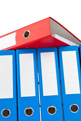 Akten Ordner mit Schriftstücken und Dokumenten