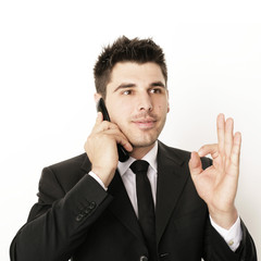 Geschäftsmann am Telefon