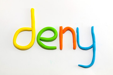 word made from plasticine