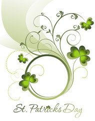 St. Patrick's Day frame with clover