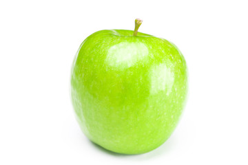 beautiful mellow  juicy apple isolated on white