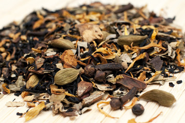 black and green tea with herbs